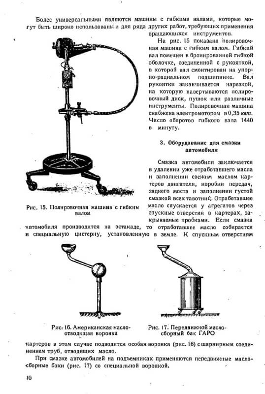 Авторемонтное оборудование для станций обслуживания и гаражей. 1937